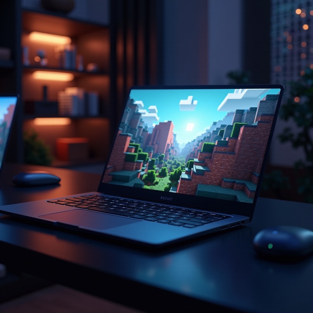 laptop mit minecraft