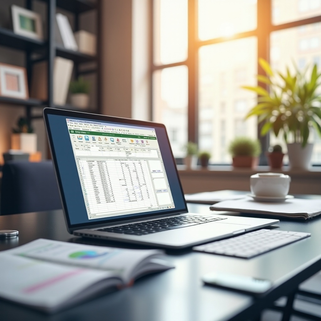 laptop mit excel und word