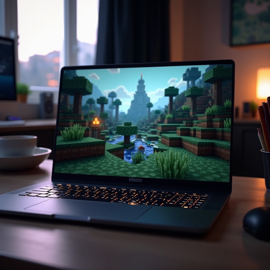 laptop mit minecraft